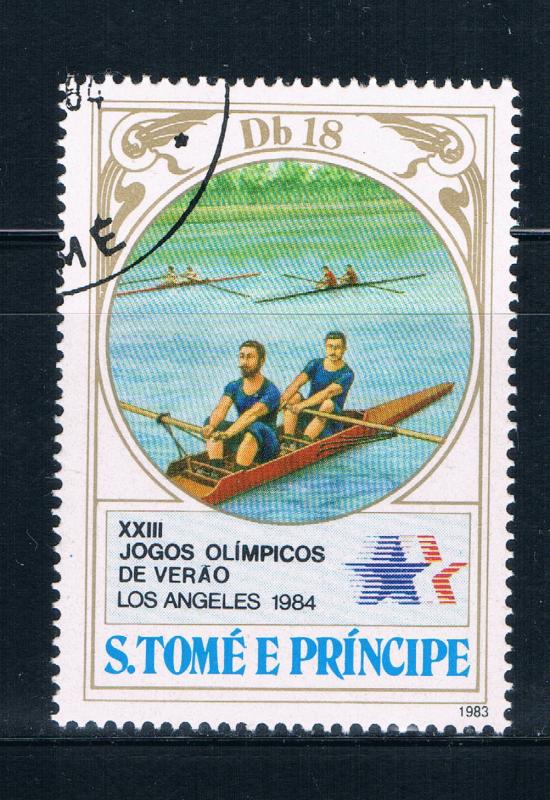 Saint Thomas and Prince Is 725b Used Rowing (GI0436)+