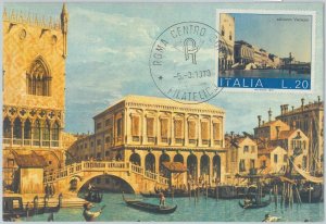 81205 - ITALY - Postal History -   MAXIMUM CARD -  ART Venezia    1973