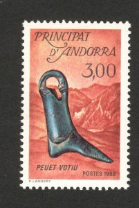 ANDORRA-FRANCE-MNH STAMP-Cultural heritage-1988.