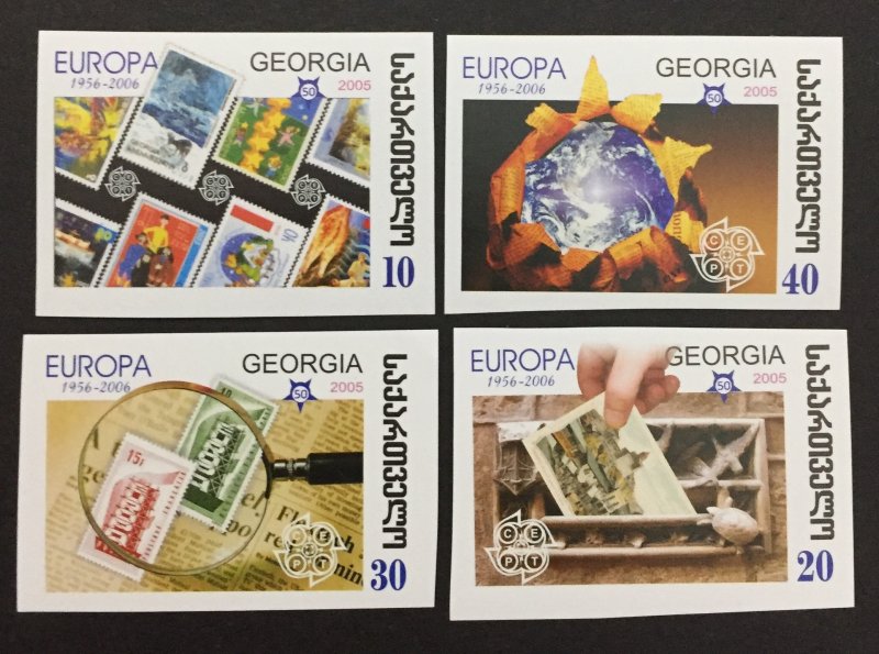 Georgia 2006, #390-3 Imperforate, Europa 50th Anniversary, MNH.