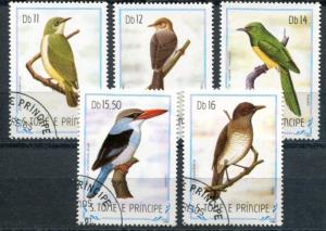 Portuguese St Thomas & Prince SC# 736-40 Birds Used SCV $7.40