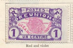 Reunion 1907 Early Issue Fine Mint Hinged 1c. 046648