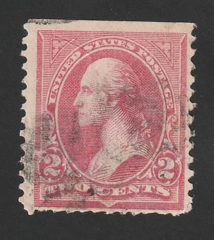 SC# 267a - (2c) - Washington, DL wmrk, pink, T3 - used, single