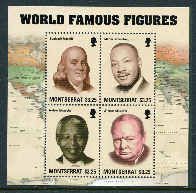 Montserrat 1353 MNH Famous People Churchill Mandela Franklin 2014. x28598