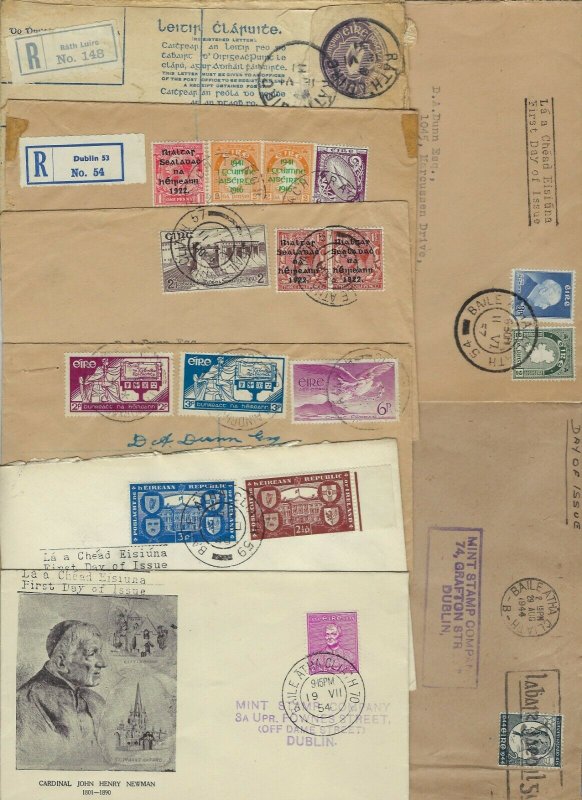 Lot of eight older Ireland covers