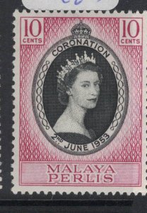 Malaya Straits Perlis Coronation SG 28 MOG (4feh) 