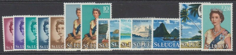 St. Lucia, Scott 182-195 (SG 197-210), MLH