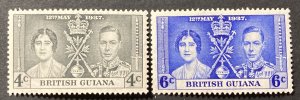 British Guiana 1972 #228-9, Coronation Issue, MNH.