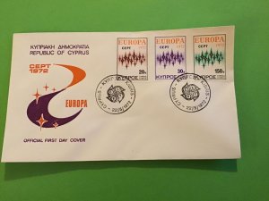 Cyprus First Day Cover Europa Cept 1972  Stamp Cover R43186