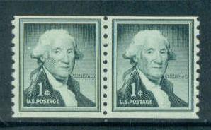 1054 1c Washington Fine MNH Pair