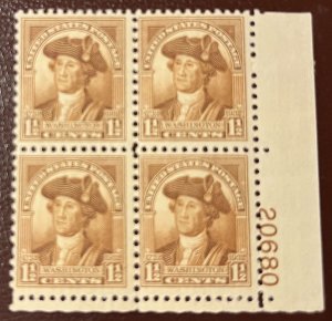 Scott #706 Plate block F/VF MNH