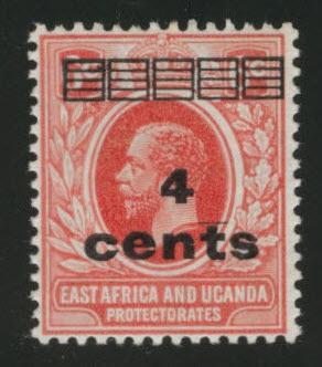 East Africa & Uganda protectorates  Scott 62 KGV 1919 MH*