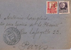 SPAIN Cover Grenada *SPANISH CIVIL WAR* Superb Censor FRANCE Paris 1930s YG171