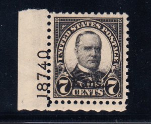 US #665 XF/NH Pl # Gem! Extraordinarily Fresh