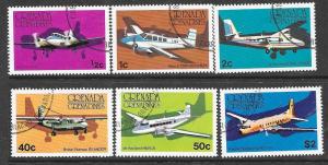 Grenada Grenadines #182-187 Aircraft -Set (CTO) CV$1.50