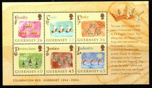 GUERNSEY SGMS1044 2004 800TH ANNIV OF ALLEGIANCE TO ENGLAND MNH