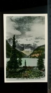 Lake Louise and Victoria Glacier, Alberta photo unused post card Canada