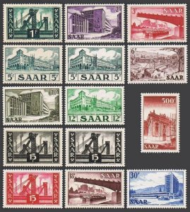 Saar 232-245,MNH.Michel 319-327. Mine Shafts,Ludwig's Gymnasium,Bridge,Cathedral