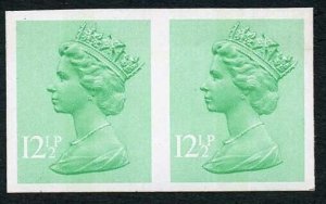 SG X898a 1982 12.5p (CB) IMPERF PAIR (some paper adherence on reverse) U/M