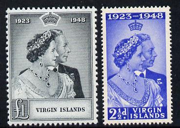 British Virgin Islands 1949 KG6 Royal Silver Wedding perf...