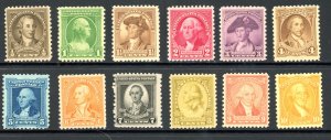 US 704-715 MNH 1932 Washington Bicentennial