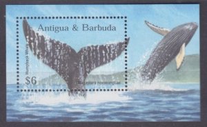 2002 Antigua and Barbuda 3855/B554 Marine fauna - Whales  7,00 €