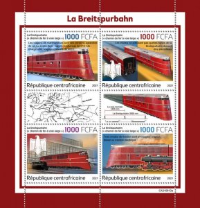 C A R - 2021 - Breitspurbahn - Perf 4v Sheet - Mint Never Hinged