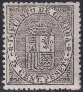Spain 1874 Sc MR1 war tax MLH*
