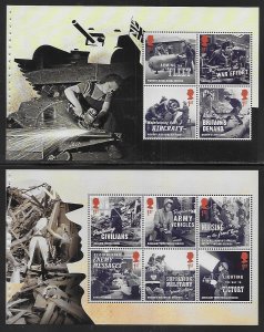 Great Britain 4235a, 4237b Women in WWII Booklet Panes MNH