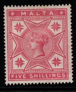 MALTA SG30 1886 5/= ROSE MTD MINT 