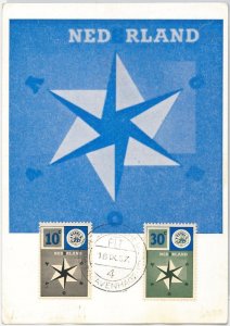 57482 - Netherlands - POSTAL HISTORY: set of 2 MAXIMUM CARD 1957 - EUROPE-