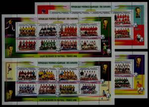 Comoro 947-50 MNH m/s Football-94 SCV50