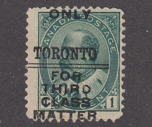 CANADA PRECANCEL TORONTO, 4-89 SPLIT CANCEL 