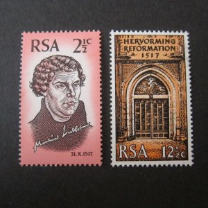 South Africa 1967 Sc 343-4 Christmas Religion set MNH