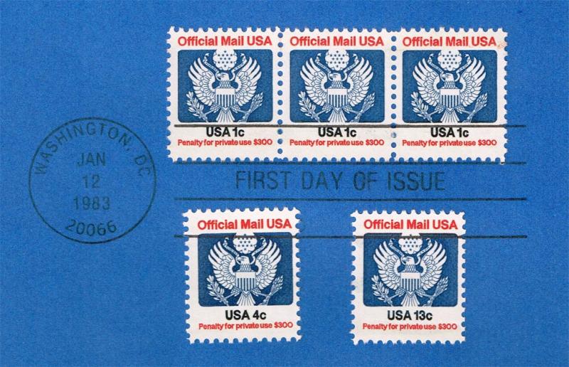 US #SP601 (O127-O129) Official Mail USPS Souvenir Page