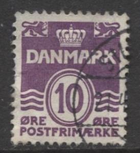 Denmark - Scott 230 - Definitive Issue -1938 - Used - Single 10o Stamp