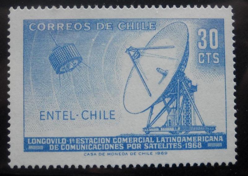 lr- Chile Scott # 375 MNH, Satellite Communication