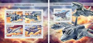 Mozambique Supersonic Aviation Planes Concorde MNH stamp set