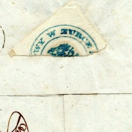 POLAND Galicia AUSTRIA Cover TURKA Turce BLUE Official WAFER SEAL 1870 EL EP566 