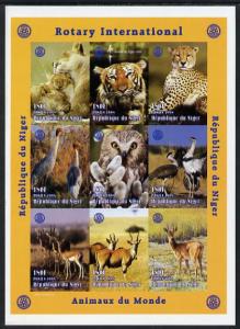 Niger Republic 1998 Animals of the World #1 imperf sheetl...