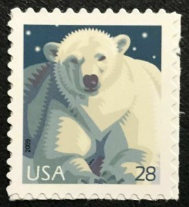 2009 Scott #4387 - 28¢ - POLAR BEAR - WILDLIFE - Single Mint NH