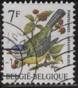 Belgium 1226 (used) 7fr birds: (mésange bleue) (1987)