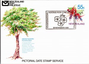 New Zealand, Worldwide Government Postal Card, Flowers