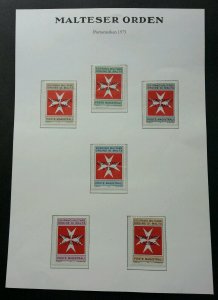 Malta Sovereign Military Order Of Malta 1975 (stamp) MNH *segnatasse overprint