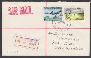 PAPUA NEW GUINEA 1975 registered cover RELIEF No.1 cds used at BOROKO.......M237