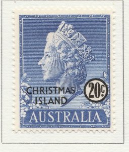 1958 English Colony British Colony CHRISTMAS ISLAND 20c MH* Stamp A28P25F28333-
