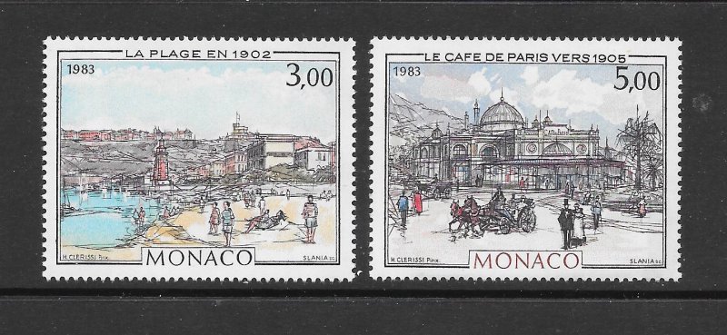 MONACO - CLEARANCE #1385-6 BELLE EPOCH ERA MNH