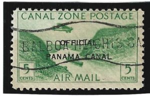 Canal Zone Scott #CO1 Used CTO 5c Official Air 2021 SCV = $1.50