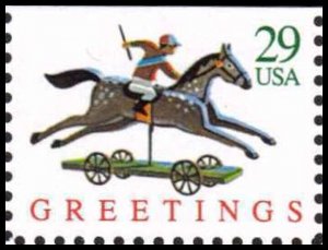 US 2715 Holiday Greetings Toys Horse & Rider 29c single MNH 1992