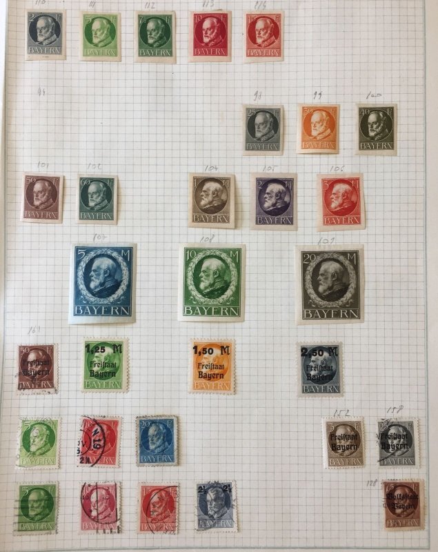 Saar Bavaria Slesvig Danzig Early/Mid MH Used on Pages (Apx 120+)SK577 